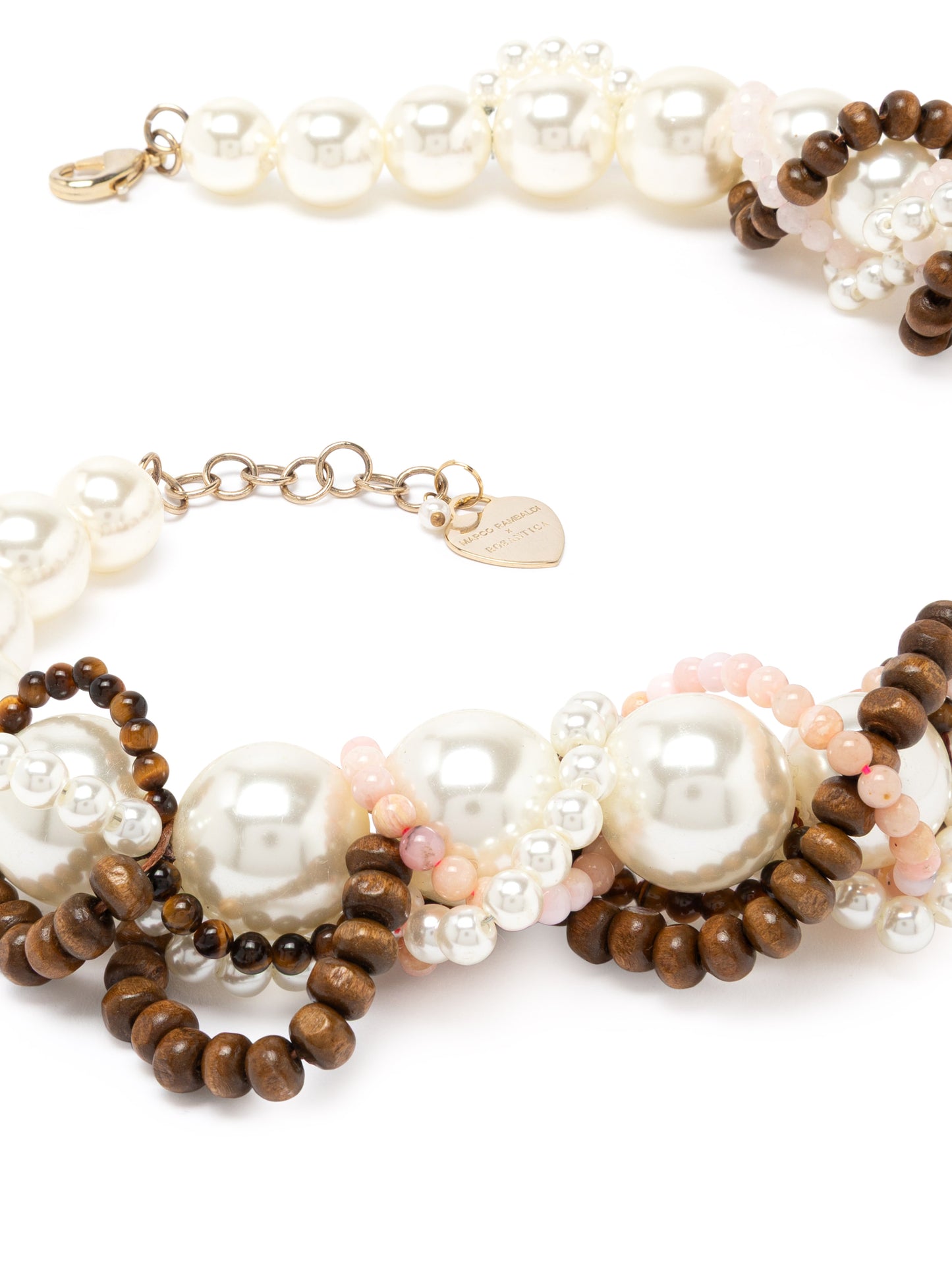 Fuji brown/pink pearls necklace