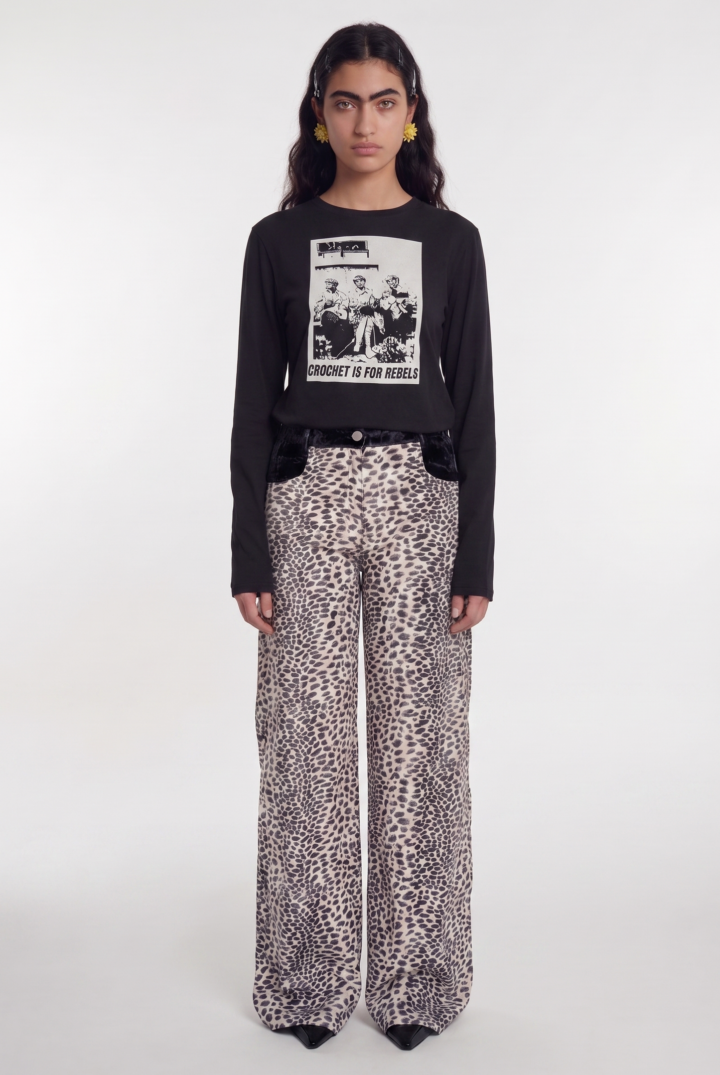 Pantalone velvet wild
