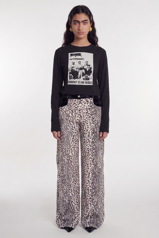Pantalone velvet wild
