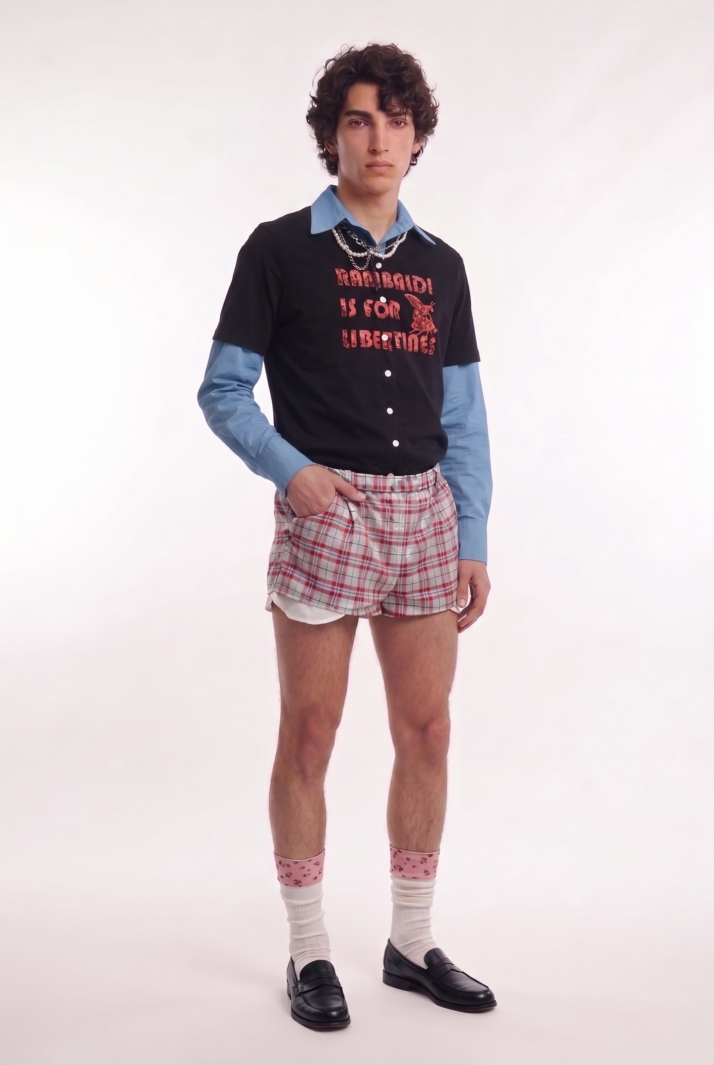 T-shirt con camicia integrata RAMBALDI IS FOR LIBERTINES