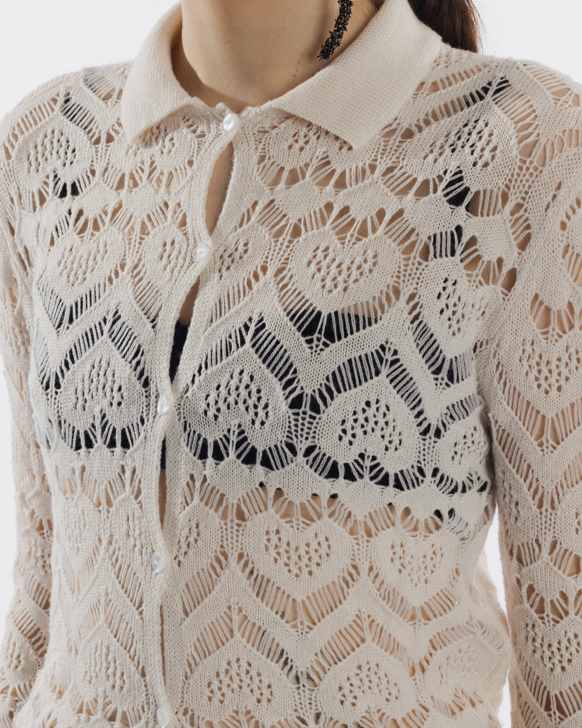 Camicia Cuori Punto Pizzo