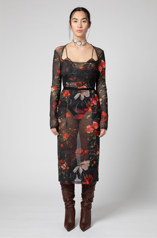 Longuette mesh AI Roses