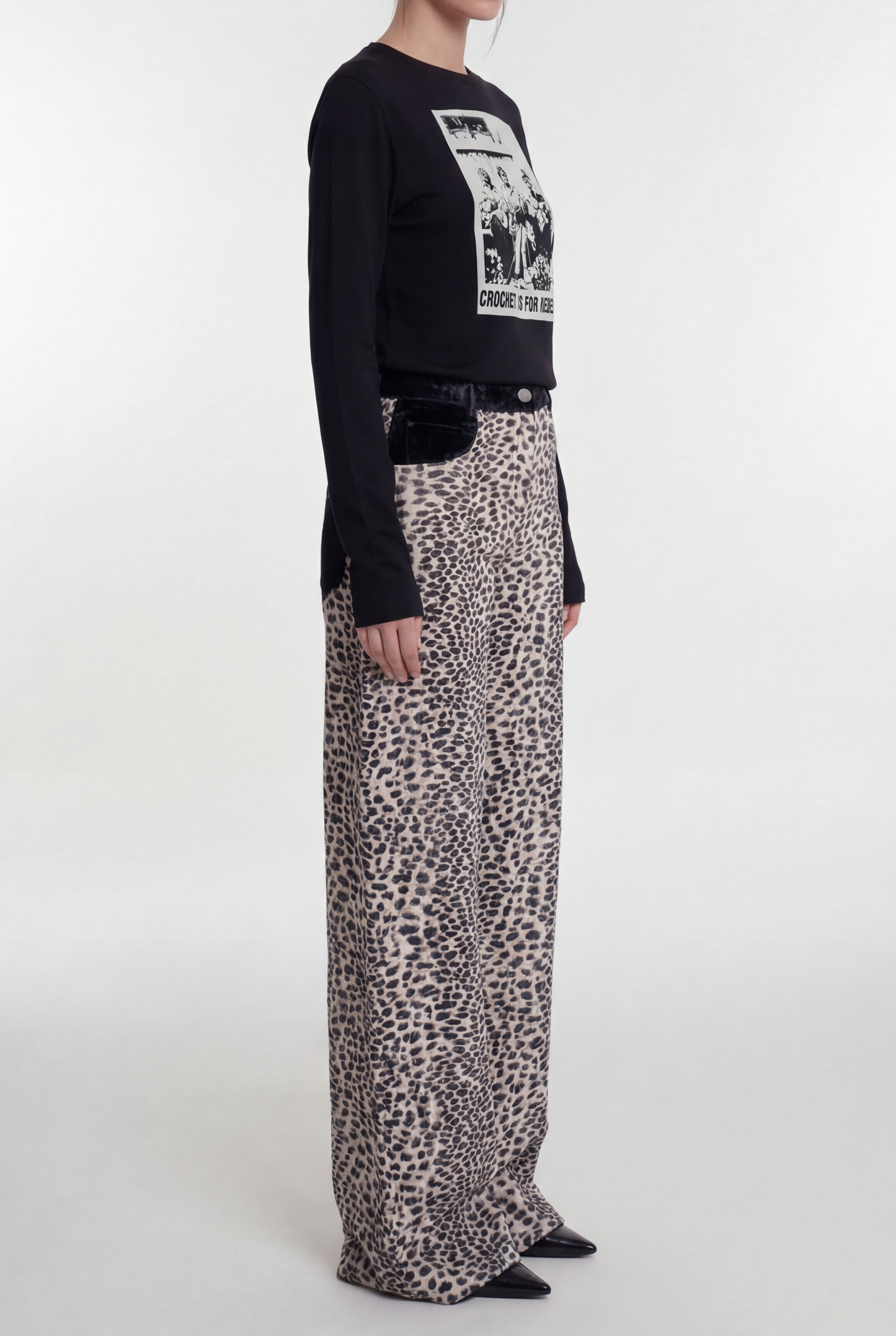 Pantalone velvet wild