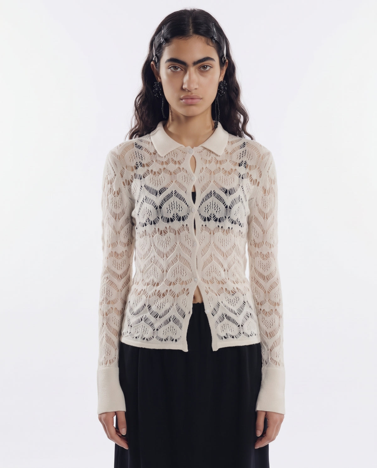 Camicia Cuori Punto Pizzo