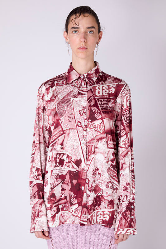 Camicia Gossip Newspaper
